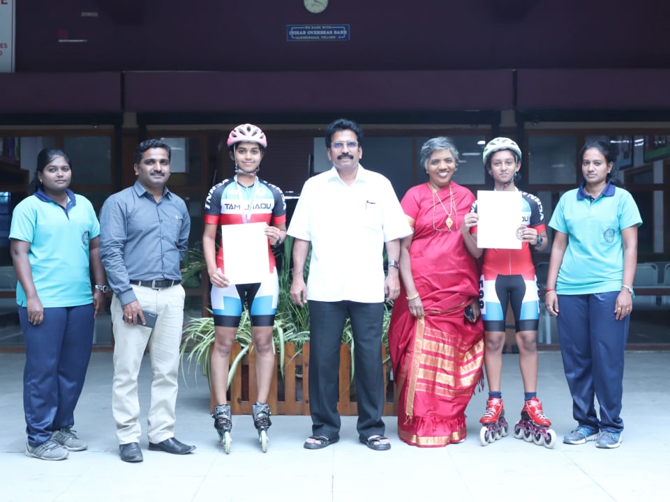 National Level Rolling Skating Champions – Varshini and Akshitha